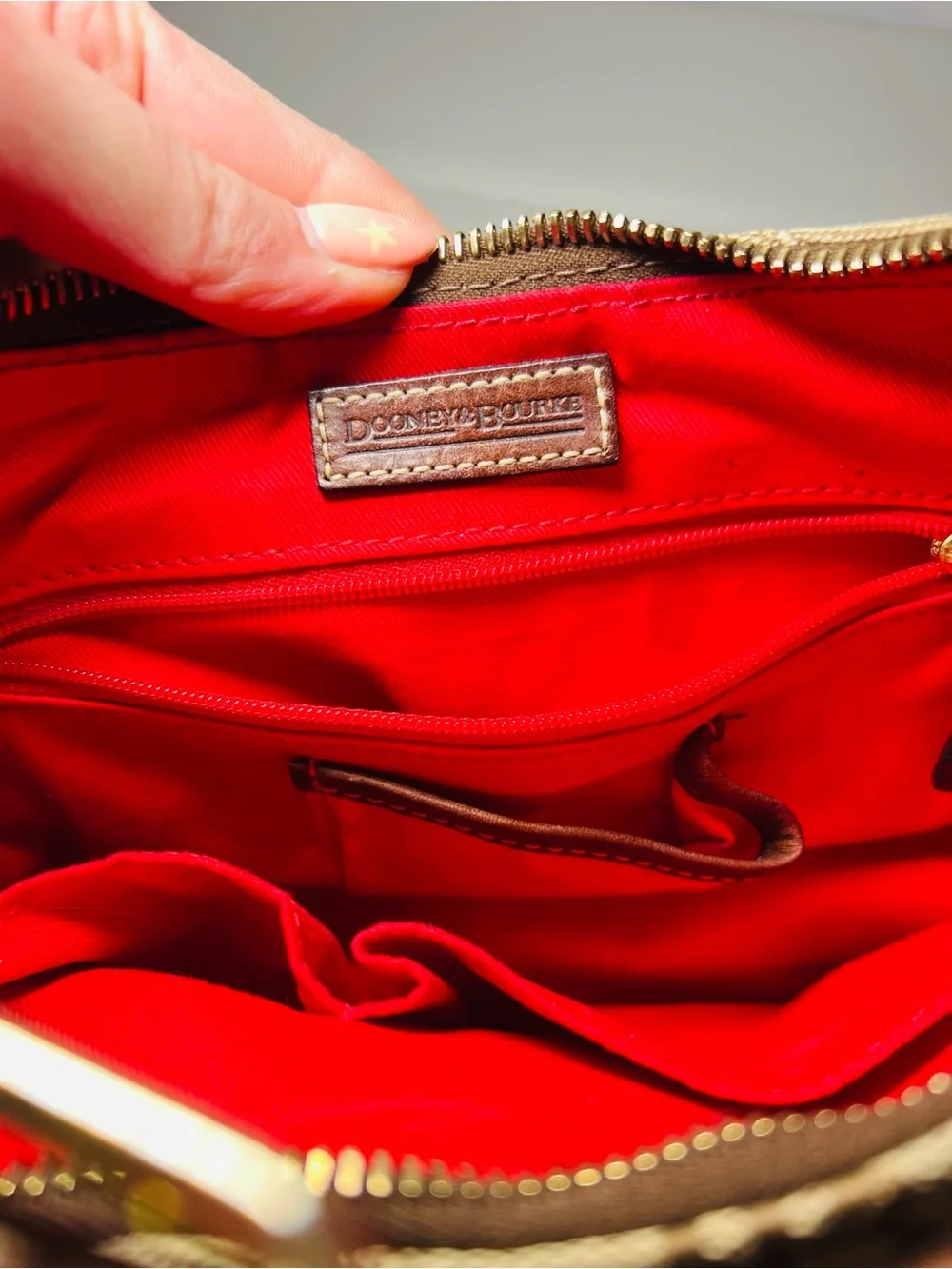 Vintage Y2K Dooney & Bourke Monogram Hobo Shoulder Bag